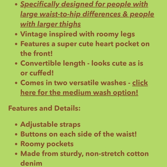 Shiny by nature denim overall shorts - Picture 4 of 4